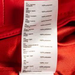 Pre Owned Maje Red Leather Fringe Detail Mini Skirt M