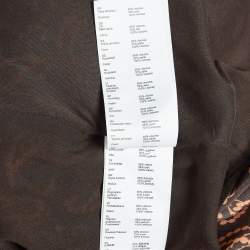 Pre Owned Maje Brown Paisley Print Silk Blend Cut-Out Ruched Maxi Dress S