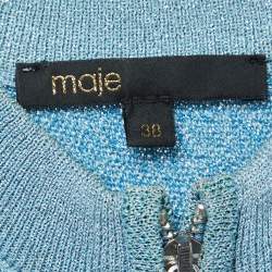 Pre Owned Maje Multicolor Lurex Knit Sleeveless Mini Dress M