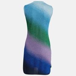 Pre Owned Maje Multicolor Lurex Knit Sleeveless Mini Dress M