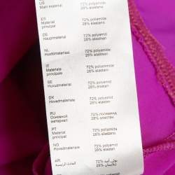 Pre Owned Maje Pink Jersey Plunging Neck Tilio Bodysuit L