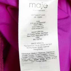 Pre Owned Maje Pink Jersey Plunging Neck Tilio Bodysuit L