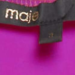 Pre Owned Maje Pink Jersey Plunging Neck Tilio Bodysuit L