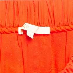 Maje Orange Floral Sequin Embroidered Crepe Izul Shorts L