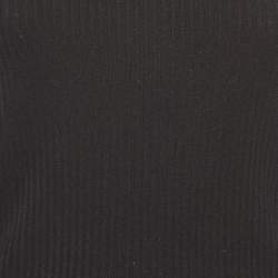 Maje Black Rib Knit One-Shoulder Cropped Top M