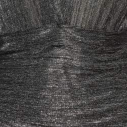 Pre Owned Maje Metallic Lurex Draped V-Neck Mini Dress L