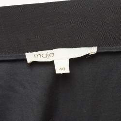 Maje Black Linen Blend Skort L