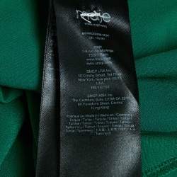 Maje Green Crepe Asymmetric Flared Short Dress S
