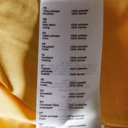 Maje Yellow Crepe Textured Mini Flared Dress L