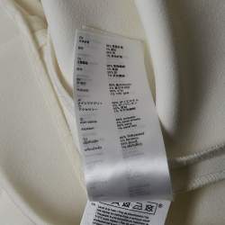Maje White Crepe Palm Jewels Embroidered Crepe Pencil Skirt XL