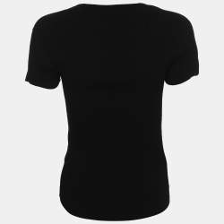 Pre Owned Maje Black Rib Knit Top S