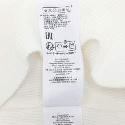 Maje White Rib Knit Top S