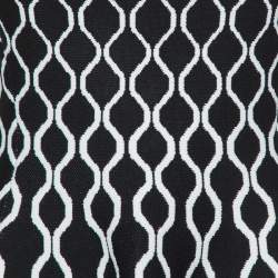 Pre Owned Maje Monochrome Jacquard Knit Mini Dress M