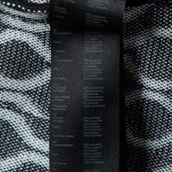 Pre Owned Maje Monochrome Jacquard Knit Mini Dress M