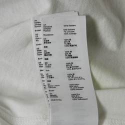 Pre Owned Maje White Studded Cotton Round Neck T-Shirt L