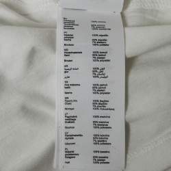 Pre Owned Maje White Studded Cotton Round Neck T-Shirt L