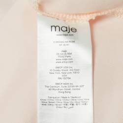 Pre Owned Maje Pink Peach Rosalina Lace Shoulder Strap Mini Dress S