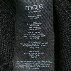 Pre Owned Maje Black Lurex Rib Knit Cut Out Detail Bodycon Dress S