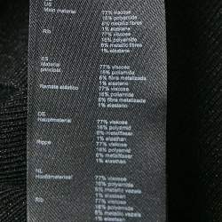 Pre Owned Maje Black Lurex Rib Knit Cut Out Detail Bodycon Dress S