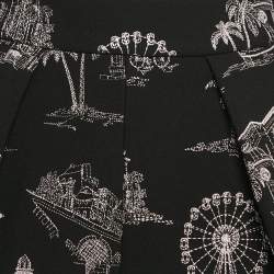 Maje Black Ipom Embroidered Crepe Shorts S