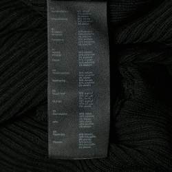 Maje Black Rib Knit Crop Cardigan XS