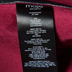 Maje Black Leather Zip-Up Belted Mini Skirt M