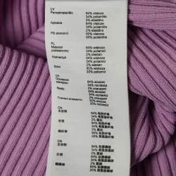 Maje Light Purple Rib Knit Buttoned Mimosalia Top M