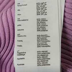 Maje Light Purple Rib Knit Buttoned Mimosalia Top M