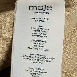 Maje Brown Denim Midi Skirt M