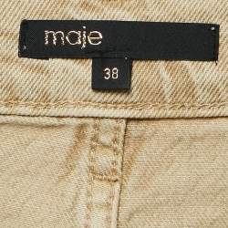 Maje Brown Denim Midi Skirt M