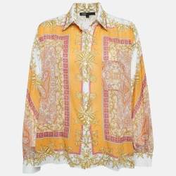Maje Multicolor Scarf Print Cotton Shirt L