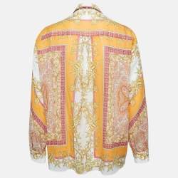 Maje Multicolor Scarf Print Cotton Shirt L