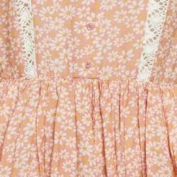 Pre Owned Maje Pink Floral Print Linen Blend Rayanik Mini Dress M