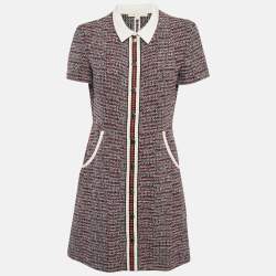 Maje Red/Blue Tweed  Renatelle Mini Dress L