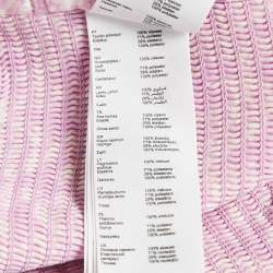 Pre Owned Maje Pink Paisley Print Satin Ruffled Crop Top S