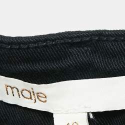 Maje Black Embroidered Denim Jeans L Waist 32"