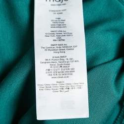 Pre Owned Maje Emerald Green Embroidered Mesh Knee-Length Dress L