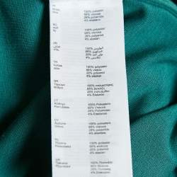 Pre Owned Maje Emerald Green Embroidered Mesh Knee-Length Dress L