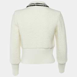 Maje Off White Tweed Contrasting Jacket S