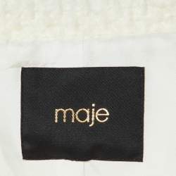 Maje Off White Tweed Contrasting Jacket S