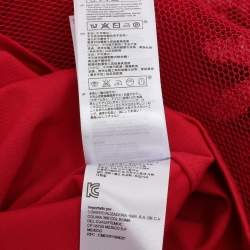 Pre Owned Maje Red Mesh Embroidered Mini Dress L