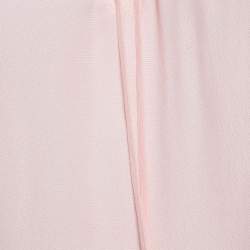 Pre Owned Maje Pink Crepe Tie-Up Neck Top L