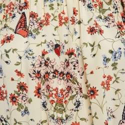 Maje Cream Printed Silk Top M