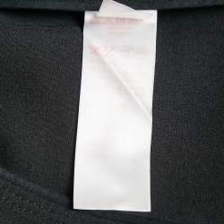 Louis Vuitton Black Crepe Buttoned Mini Skirt M 