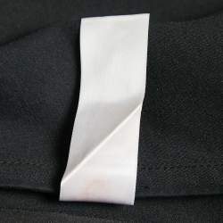 Louis Vuitton Black Crepe Buttoned Mini Skirt M 