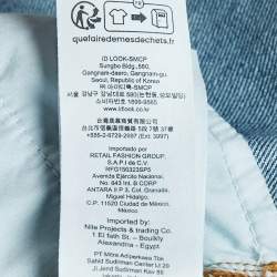 Pre Owned Maje Blue Denim Flared Asymmetric Midi Skirt XL