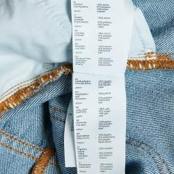 Pre Owned Maje Blue Denim Flared Asymmetric Midi Skirt XL