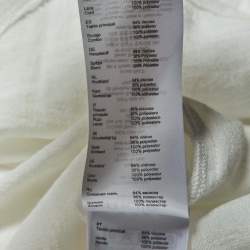 Pre Owned Maje White Crepe Floral Lace Trim Cassi Blouse S