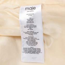 Maje Pink Wool Button Front Coat M