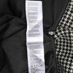 Maje White/Black Wool Blend Button Detail Mini Skirt M